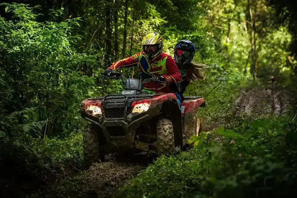 ATV riding through jungle trails near Cancun