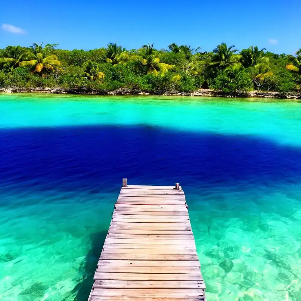 Bacalar lagoon day trip from Cancun — seven colors lake in Quintana Roo