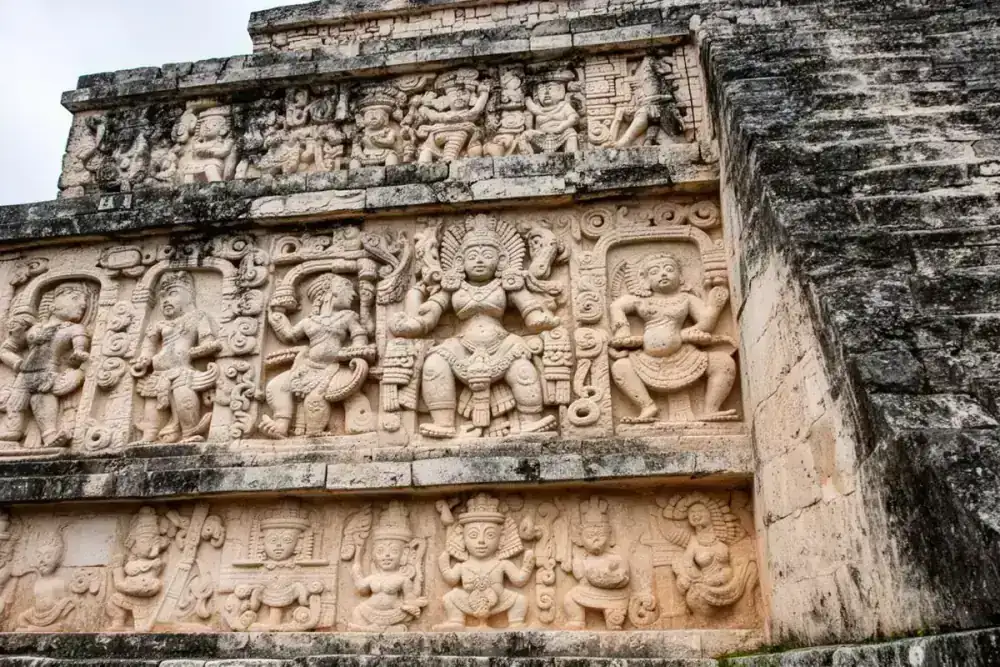 Ek Balam stucco sculptures on the acropolis — Mayan ruins tours